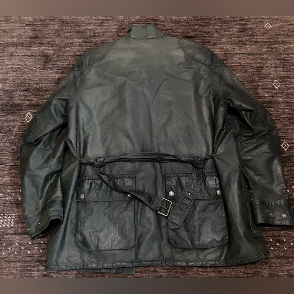 Men's Belstsff Green Waxed Jacket Sz M - Picture 6 of 9